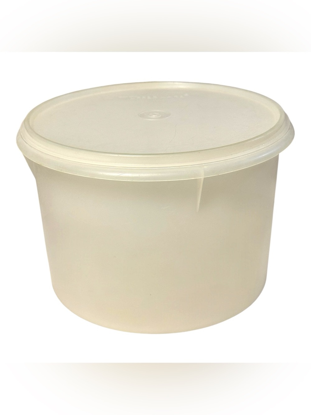Tupperware 1970’s 266-4 Vintage Sheer 4 Quart Econo Storage Canister w/Y Tab Lid